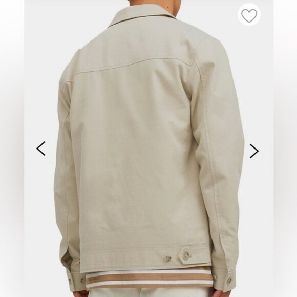 Jack and Jones Premium linencotton full zip bomberjean style jacket medium - Picture 2 of 9